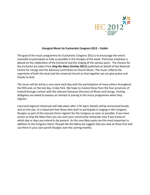 Download PDF - 50th International Eucharistic Congress 2012