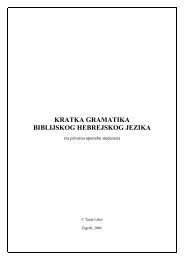 Tanja Lakić: Kratka gramatika biblijskog hebrejskog jezika (.pdf)
