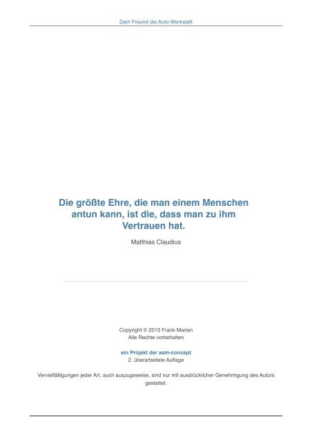 Dein Freund die Auto-Werkstatt PDF - asm concept