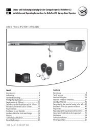 und Bedienungsanleitung für den Garagentorantrieb ... - Rademacher