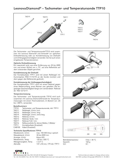 Technische Daten - Status Pro