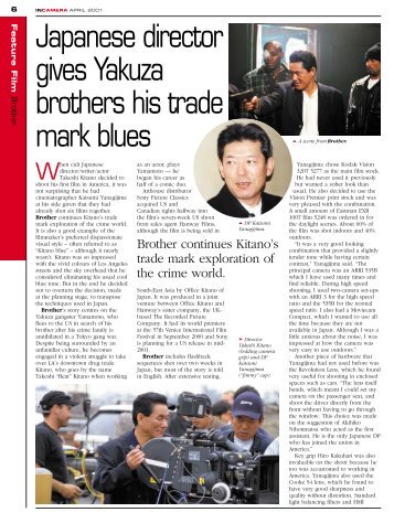 Japanese director gives Yakuza brothers his trade ... - Takeshi Kitano