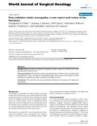 Post-radiation sciatic neuropathy: a case report and review of the ...