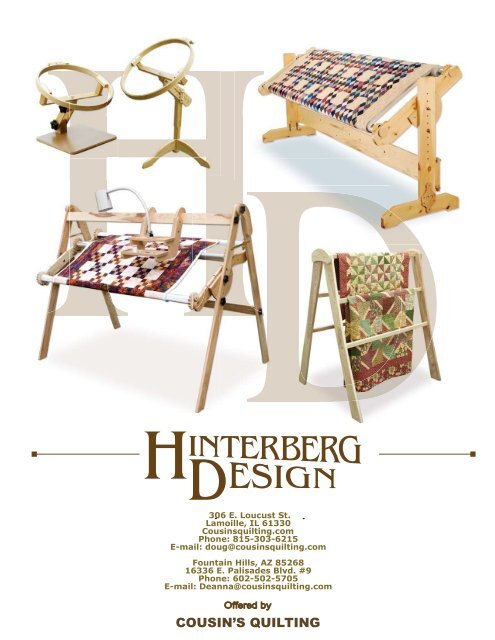 Hinterberg Homestead 22 Hand Quilting Hoop w/ Adjustable Wooden