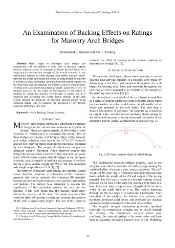 An Examination of Backing Effects on Ratings for Masonry Arch ...