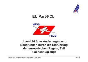 EASA Part-FCL Motorflug - LSZP