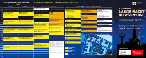 Das Programm der HTWG Konstanz Samstag, 5. Mai 2012 ab 17 Uhr