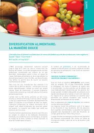 DIVERSIFICATION ALIMENTAIRE: LA MANIÈRE DOUCE - ONE