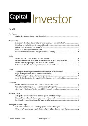 CAPITAL Investor 8/2011