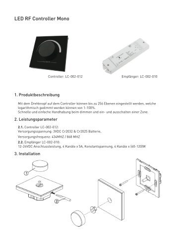 Bedienungsanleitung LED RF Controller Mono.indd - autled.com