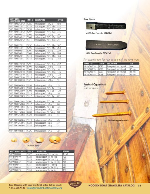 Traditional Products for Shipwrights and Riggers Product Catalog #1