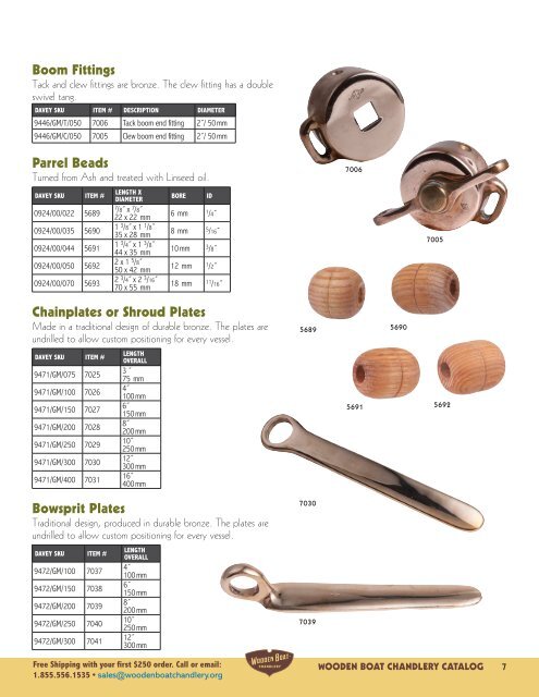 Traditional Products for Shipwrights and Riggers Product Catalog #1