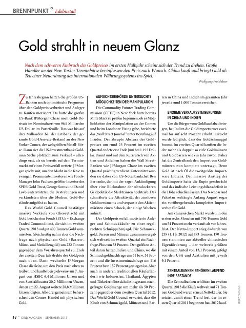 Panorama - GELD-Magazin