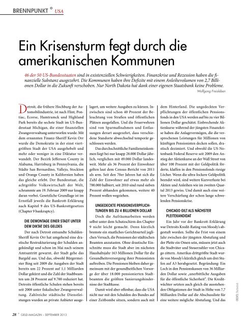 Panorama - GELD-Magazin