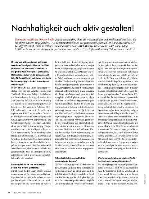 Panorama - GELD-Magazin