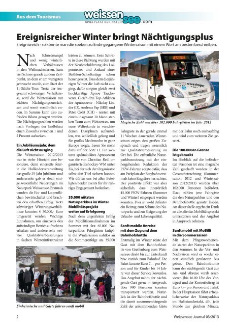 WS-Journal 03/2013 - Weissensee