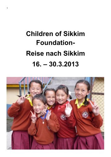 Das Tagebuch von Ruth Oberlin als PDF - Children of Sikkim ...