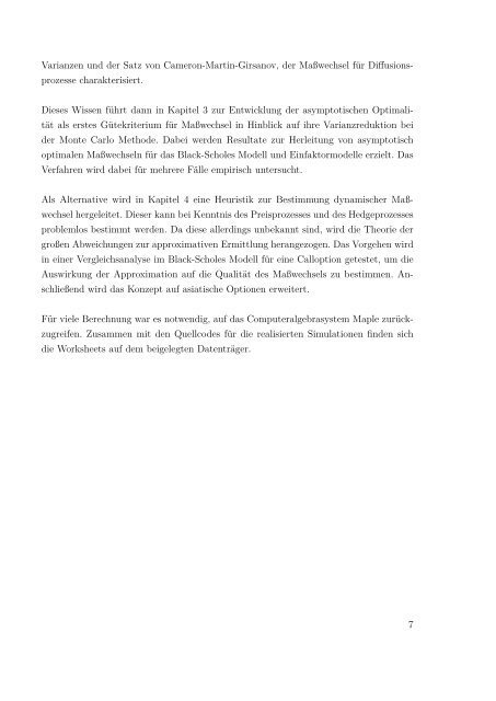 Importance Sampling für Diffusionsprozesse mit Anwendungen in ...