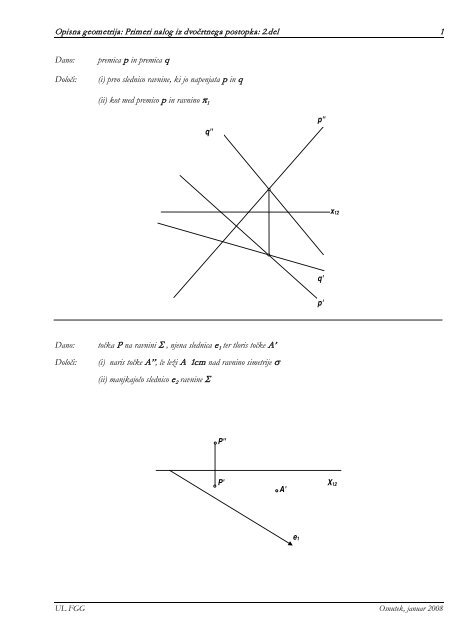 Naloge iz uporabne geometrije - Student Info