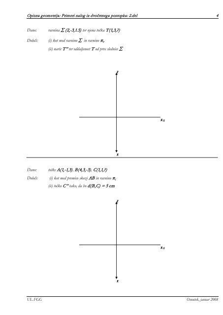 Naloge iz uporabne geometrije - Student Info