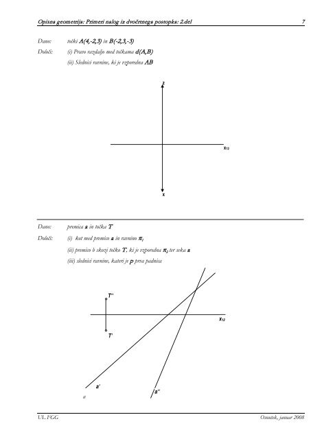 Naloge iz uporabne geometrije - Student Info