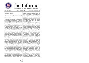 The Informer - the International School of Stavanger