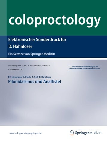 Behandlungsstandards für Pilonidalsinus und ... - Notes Chirurgie