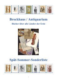 Brockhaus / Antiquarium Spät-Sommer-Sonderliste