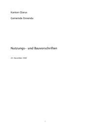 Nutzungs- und Bauvorschriften - Gemeinde Glarus