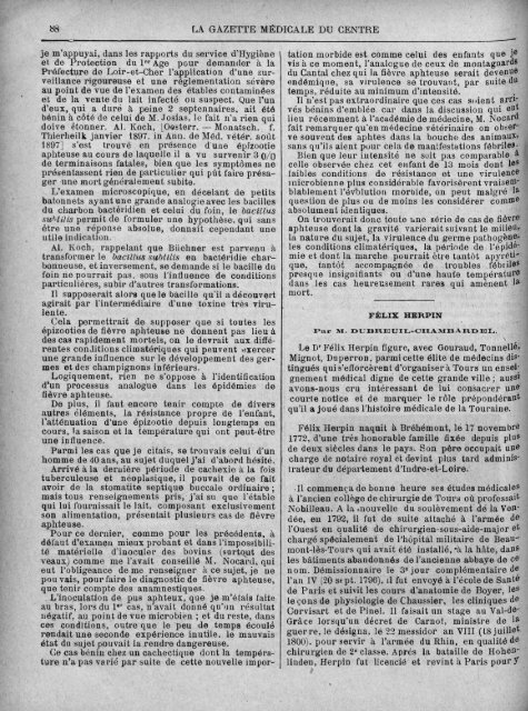 La Gazette médicale du Centre