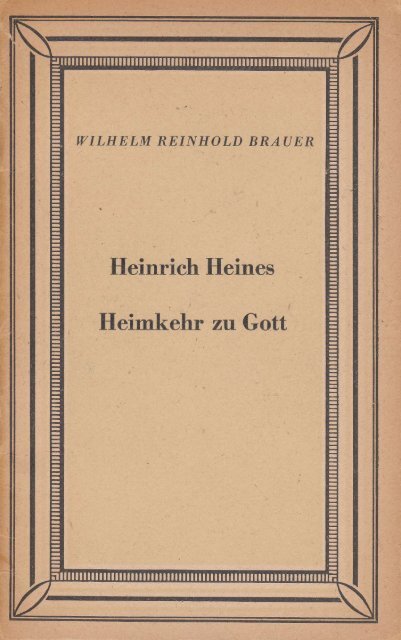 Heinrich Heines Heimkehr zu Gott - DWG Radio