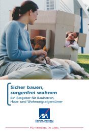 Sicher bauen, sorgenfrei wohnen - Das PLUS von AXA