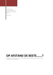 Rapport 'Op afstand de beste...?' - Gemeente Schiedam