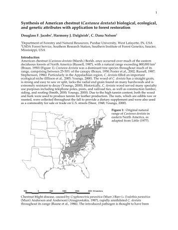 Synthesis of American chestnut (Castanea dentata) biological ...