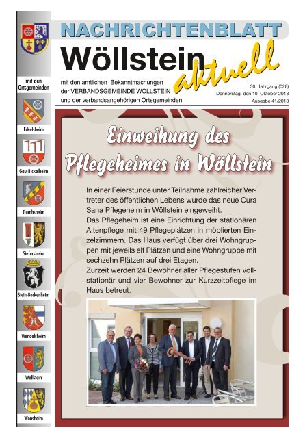 KW 41 / 10.10.2013 - Verbandsgemeinde Wöllstein