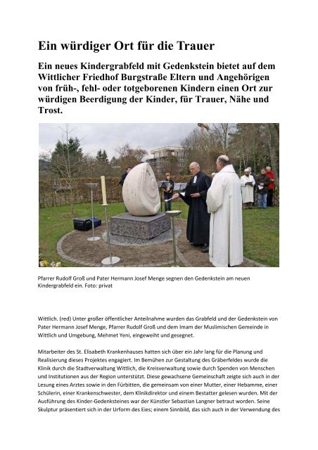 Ein Wurdiger Ort Fur Die Trauer Trauer In Trier