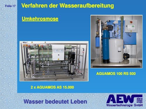 Bedeutung der Wasserqualität für die Reinigung v ... - akipev.de