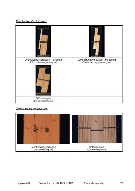 TP II -Versuche - Holzbau Kompetenzzentren