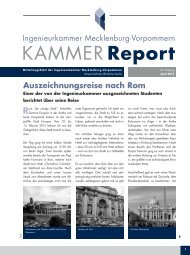 Kammerreport April 2013 - Ingenieurkammer Mecklenburg ...