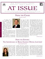 At Issue Summer/Fall 2012 - Pennsylvania Bar Association