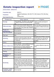 Estate inspection report - Moat