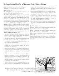 A Genealogical Profile of Edward Doty - Plimoth Plantation
