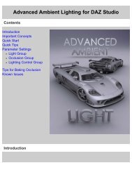 Documentation for the use of the Advanced Ambient Light ... - Daz 3D