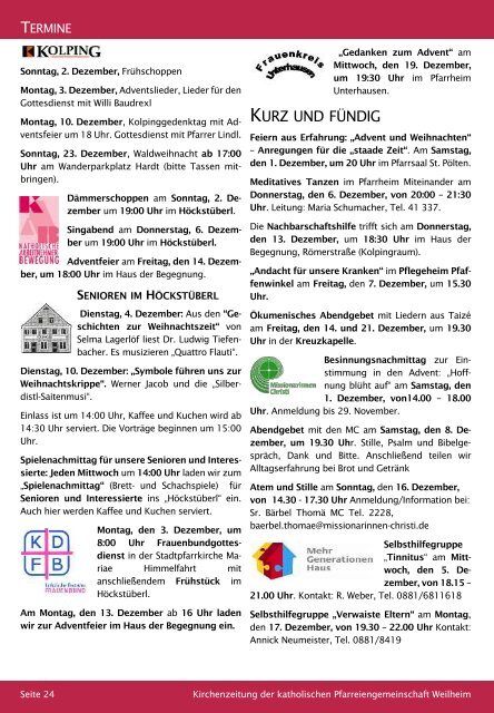 Kirchenzeitung Dezember 2012 der katholischen ...