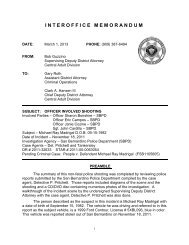 interoffice memorandum - San Bernardino County District Attorney