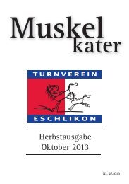 Muskelkater Herbstausgabe 2013 - Turnverein Eschlikon