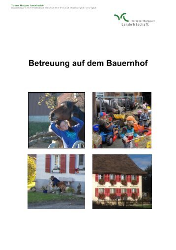 Betreuung auf dem Bauernhof - Verband Thurgauer Landwirtschaft