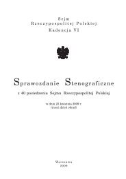 Sprawozdanie Stenograficzne - Sejm Rzeczypospolitej Polskiej