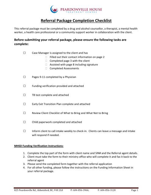 Mom's Referral Form - Peardonville House