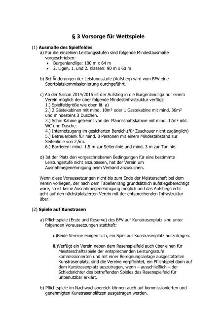 Richtlinien zur Durchführung der Meisterschaft ... - Burgenländische